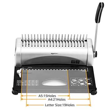 Amazon Basics Comb Binding Machine, Grey