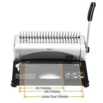 Amazon Basics Comb Binding Machine, Grey