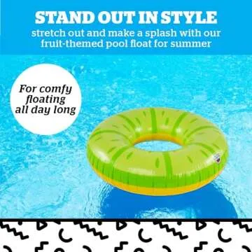 BigMouth Inc Large Lemon Lime Pool Float – Fun Inflatable for Every Summer Adventure