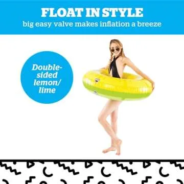 BigMouth Lemon Lime Pool Float – Inflatable Fun for Summer