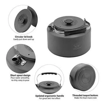 Lightweight Bulin Camping Kettle 2.2L - Fast Heating Outdoor Gear