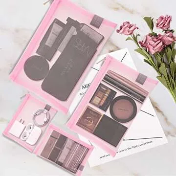 EASYFUN Mesh Pouch Set - Stylish Organizers for Travel