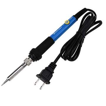 110V 60W Adjustable Temperature Electric Soldering Iron Welding Rework Repair Tool With 5pcs Solder ...
