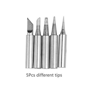 110V 60W Adjustable Temperature Electric Soldering Iron Welding Rework Repair Tool With 5pcs Solder Tip US Plug