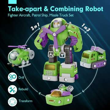 STEM Take Apart Robot Toys for Boys Age 4-7