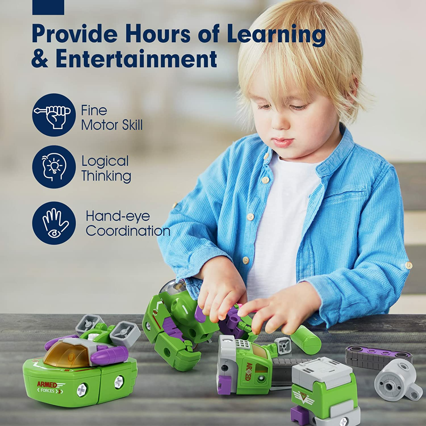 STEM Take Apart Robot Toys for Boys Age 4-7