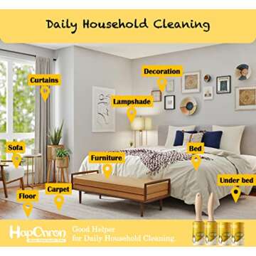 HapChron Lint Rollers for Pet Hair Extra Sticky [400 Sheets/2 Handles], Lint Remover Go Beyond Animal Fur, Dust and Other Dirt, Dog & Cat Hair Remover Rollers for Clothes, Furniture, Carpet, Car etc