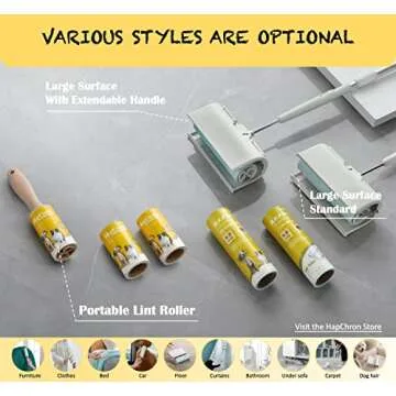 HapChron Extra Sticky Lint Rollers for Pets and Dust