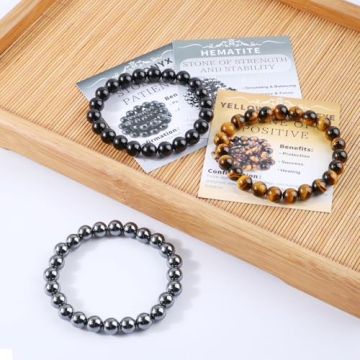 Natural Gemstone Stretch Bracelets for Meditation & Style