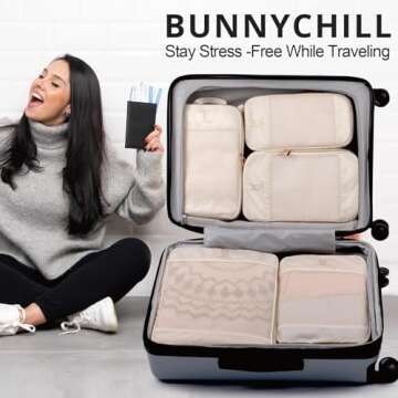 Expandable Compression Packing Cubes for Stylish Travel