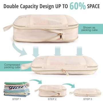 Expandable Packing Cubes for Organized Travel Packing