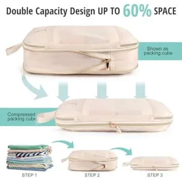 Expandable Packing Cubes for Organized Travel Packing