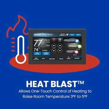 AprilAire 8920W Wi-Fi Programmable Color Touchscreen Thermostat with IAQ Control; Amazon Alexa and Google Assistant Compatible