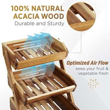 Fruit Basket, Fruit Bowl, 3 Tier Fruit Basket for Kitchen, Fruit Stand Storage Holder, Durable/Multifunctional/Large Capacity for Fruit, Vegetables, Snack and Home Kitchen Countertop Organizer