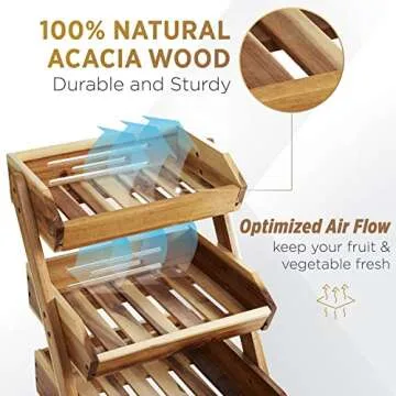 Durable 3-Tier Fruit Basket for Kitchen Storage