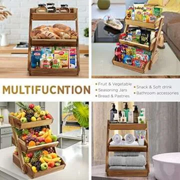 Durable 3-Tier Fruit Basket for Kitchen Storage