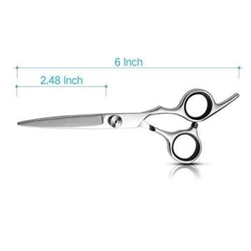 Professional Hair Cutting Shears,Hair Scissors Barber Hairdressing Shears Edge Razor Sharp Blades Haircut Scissors for Men Women Kids Japan 440c Stainless Steel 6 Inch (C)