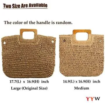 YYW Stylish Hand Woven Straw Tote Bag for All Occasions