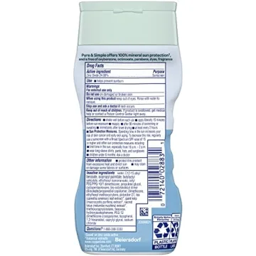 Coppertone Pure and Simple Zinc Oxide Sunscreen SPF 50