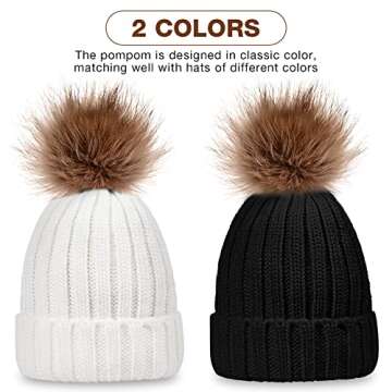 4 Pieces Winter Hat and Gloves Set Women Beanie Hat Gloves Skull Cap Touchscreen Gloves for Women Gi...