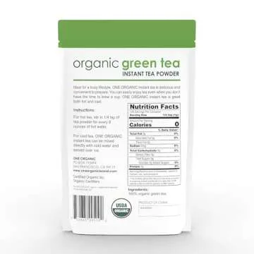 One Organic Instant Tea Powder - Pure Green Tea for Quick Enjoyment