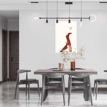 Red Boot Martini Wall Art Trendy Cherry Girly Bottoms Up Poster Cocktail Posters Feminist Wall Decor Preppy Apartment Room Decor Aesthetic Home Bar Cart Speakeasy Pop Art Decoration 8x12inch Unframed