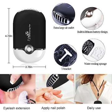 BUCICE Lash Shampoo for Lash Extensions - Eyelash Cleaning Kit with Lash Fan Dryer - Makeup Cleansin...