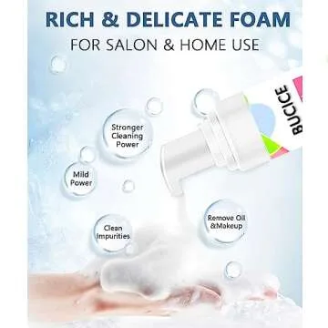 BUCICE Lash Shampoo for Lash Extensions - Eyelash Cleaning Kit with Lash Fan Dryer - Makeup Cleansing Foam for Lash Care, Black