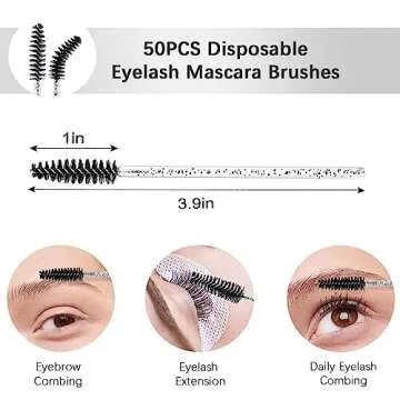 BUCICE Lash Shampoo for Lash Extensions - Eyelash Cleaning Kit with Lash Fan Dryer - Makeup Cleansing Foam for Lash Care, Black