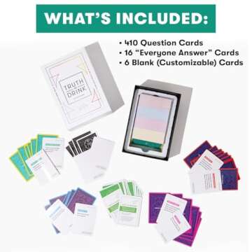 Truth or Drink Original Card Game by Cut, 432 Hilariously Funny Questions + 55 Strategy Cards, Unlea...