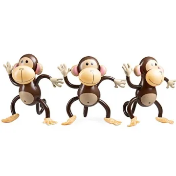 Inflatable Monkey Pack of 3 for Kids' Parties