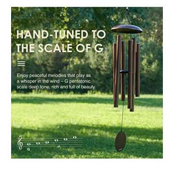 Vanquer Wind Chimes for Outside Deep Tone - 38'' Wind Chimes Outdoor Clearance, Deep Tone Wind Chimes, Windchimes Outdoors, Memorial Wind Chimes, Sympathy Gifts, Garden Patio Yard, Home Décor, Bronze