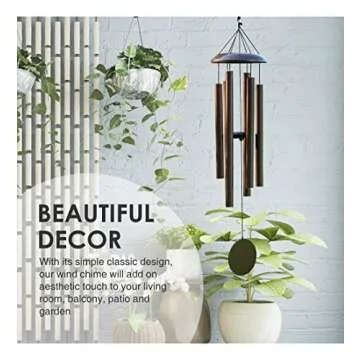 Vanquer Wind Chimes for Outside Deep Tone - 38'' Wind Chimes Outdoor Clearance, Deep Tone Wind Chimes, Windchimes Outdoors, Memorial Wind Chimes, Sympathy Gifts, Garden Patio Yard, Home Décor, Bronze