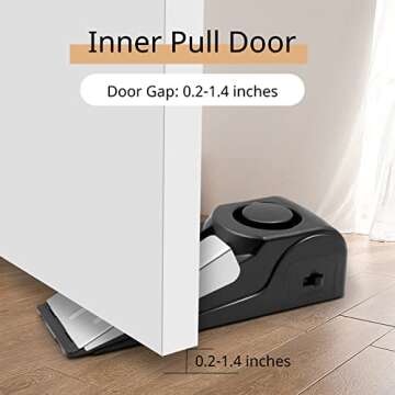 Door Stop Alarm with 120dB Siren, Door Alarms for Home Security & Travel, Portable Security Door Stopper with 3 Levels Sensitivity (2)
