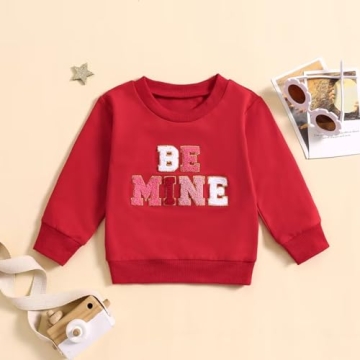 Lucikamy Toddler Valentine's Day Sweatshirt for Baby