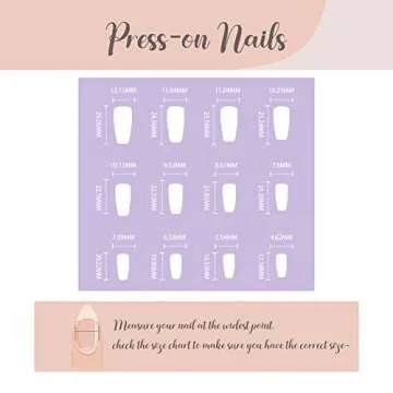 BABALAL Coffin Press on Nails Medium Fake Nails with Nail Glue Nude White French Tip Glossy Glue on Nails 24pcs Ballerina Acrylic Nails with Rhinestones Designs False Nails for Women