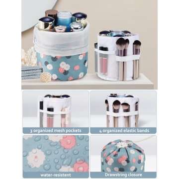 DIMJ Lightweight Packing Cubes with Makeup Bag for Travel