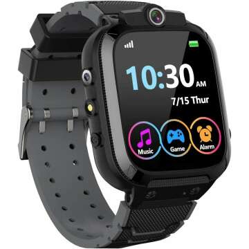 Kids Smart Watch with Games & Dual Camera - Black