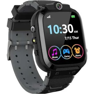 Kids Smart Watch with Games & Dual Camera - Black