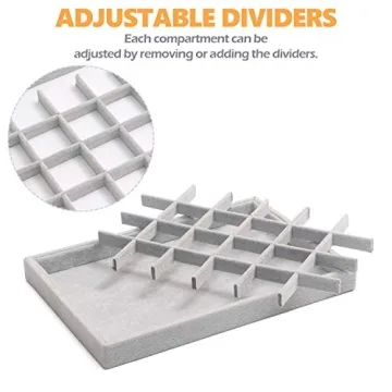 DIOMMELL Stackable Velvet Jewelry Trays for Organized Storage