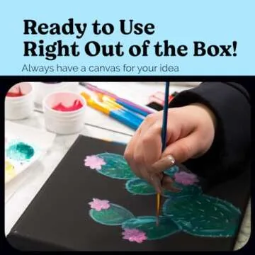 Chalkola Black Canvases for Painting (24 Pack, Black Canvas Panels) | 4x6, 5x7, 8x10, 9x12, 11x14, 12x16 inch (4 Each) - Painting Canvas are 100% Cotton, Primed, Acid Free, Blank Art Boards