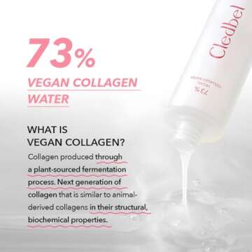 Cledbel Collagen Booster Serum, 150ml/ 5.07fl. Oz, Firming, Plumping & Hydrating Serum, 73% Vegan Collagen Water, Vegan Elastin, Hyaluronic Acid, for All Skin, Korean Skincare, Paraben-Free