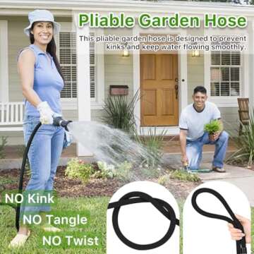 Lightweight 50FT Garden Hose for Easy Outdoor Use