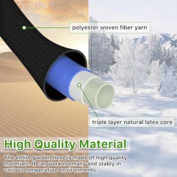 Lightweight 50FT Garden Hose for Easy Outdoor Use