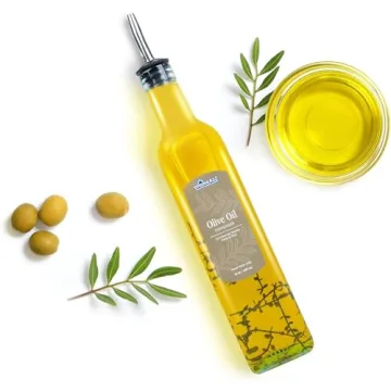 Italian Glass Olive Oil Dispenser - Elegant 16 Oz Kitchen Cruet