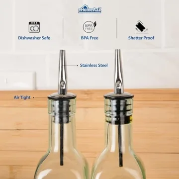 Italian Glass Olive Oil Dispenser - Elegant 16 Oz Kitchen Cruet