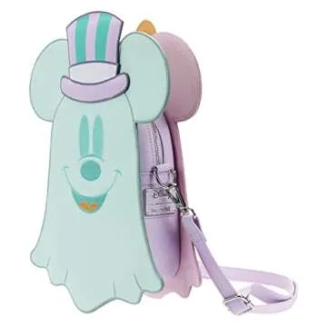 Loungefly DISNEY PASTEL GHOST MINNIE AND MICKEY GITD DOUBLE SIDED CROSS BODY BAG