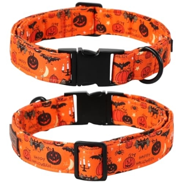 Stylish Lionet Paws Halloween Dog Collar with Bow for Large Dogs