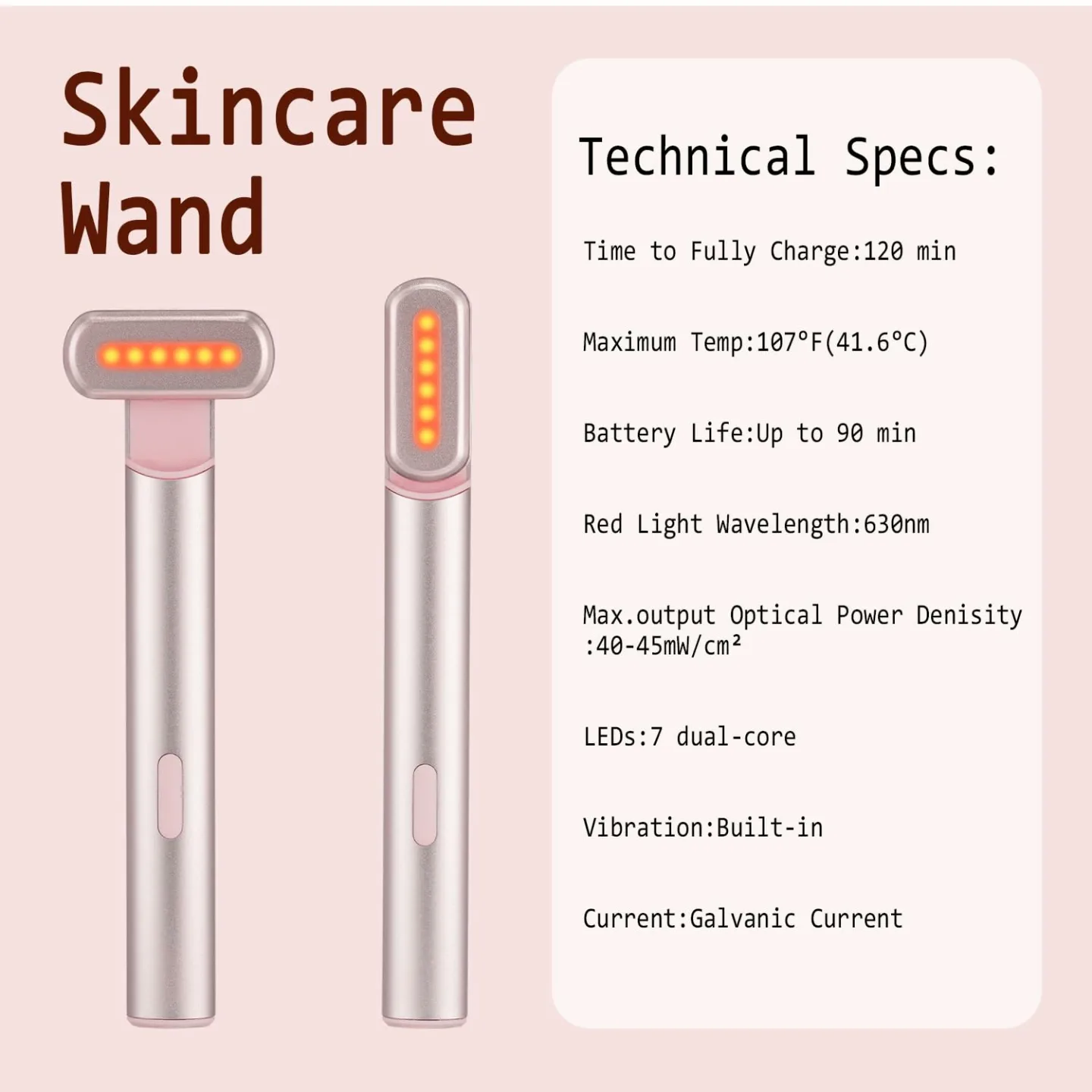 Light Therapy Facial Wand for Skin Rejuvenation