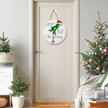 Christmas Countdown Advent Calendar Wooden Holiday Decor